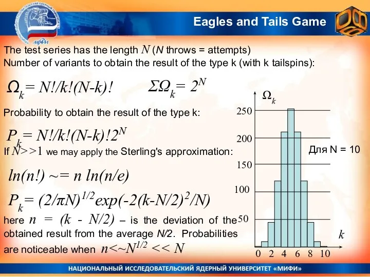 The test series has the length N (N throws = attempts)