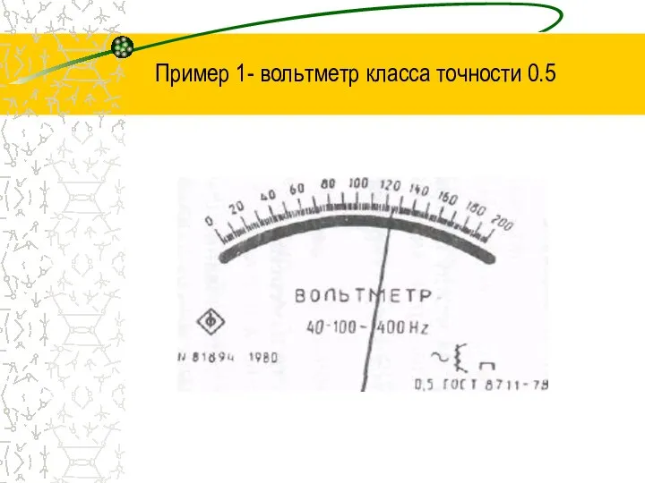 Пример 1- вольтметр класса точности 0.5