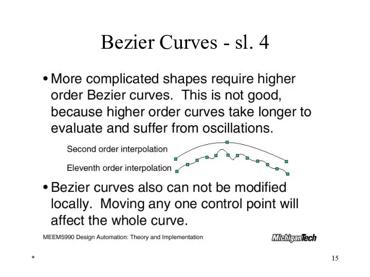 * Bezier Curves - sl. 4