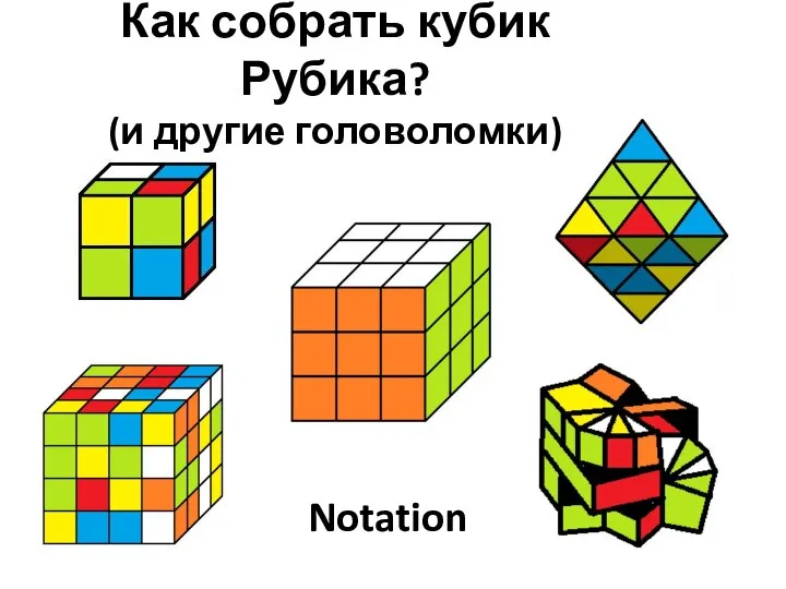 Notation Как собрать кубик Рубика? (и другие головоломки)