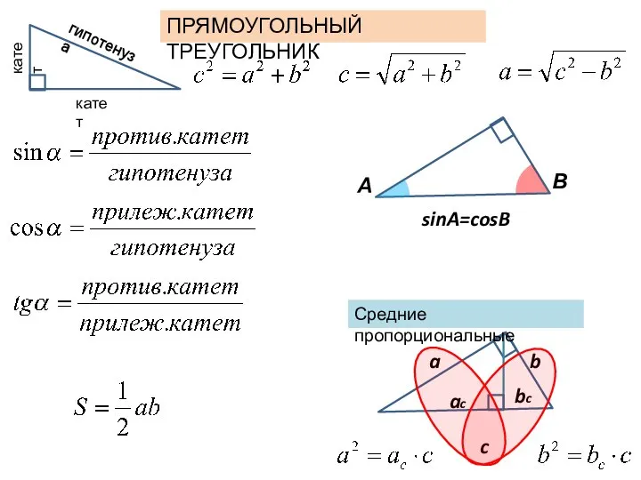 ПРЯМОУГОЛЬНЫЙ ТРЕУГОЛЬНИК