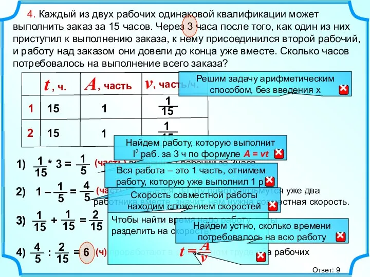 4. Каждый из двух рабочих одинаковой квалификации может выполнить заказ за