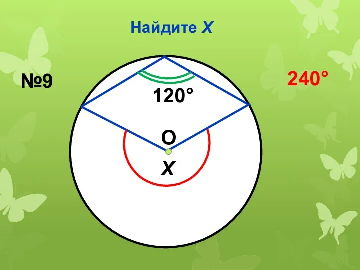 Найдите Х О 120° Х №9 240°