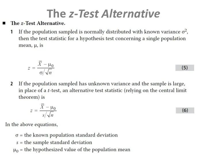 The z-Test Alternative