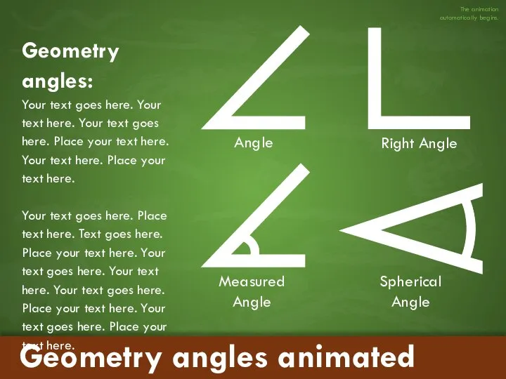 Geometry angles animated Geometry angles: Your text goes here. Your text