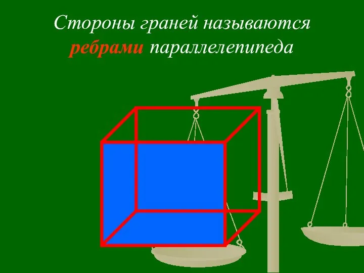 Стороны граней называются ребрами параллелепипеда