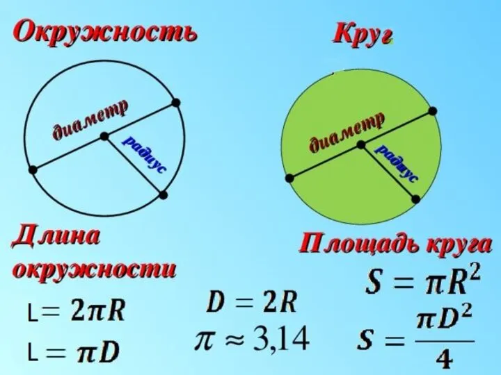 Окружность – это замкнутая линия, каждая точка которой находится на одинаковом