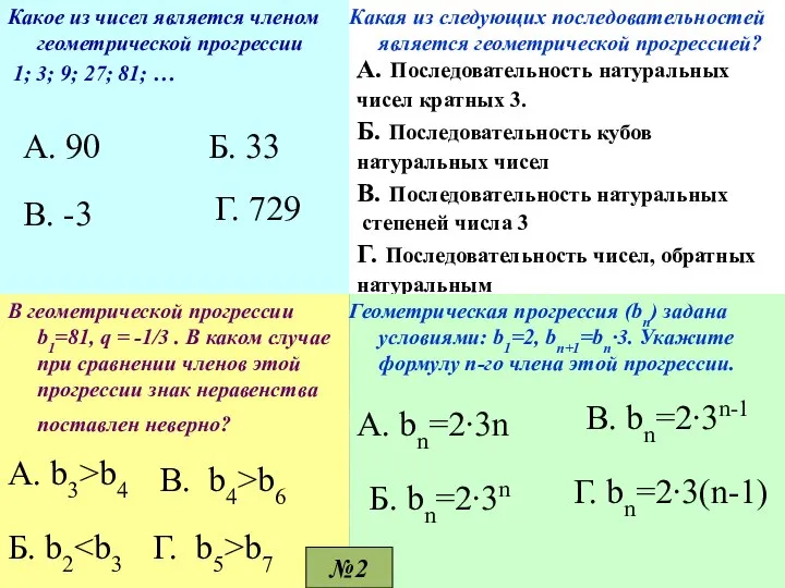 Какое из чисел является членом геометрической прогрессии 1; 3; 9; 27;