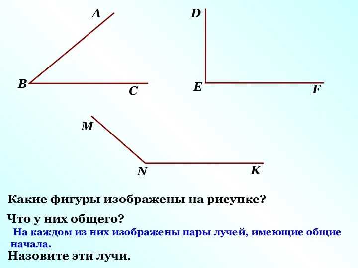 А В С D F Е М N K Какие фигуры