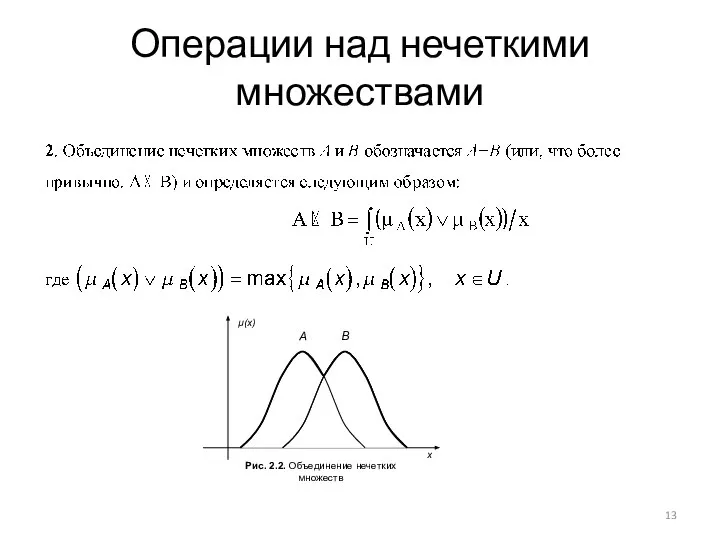 Операции над нечеткими множествами