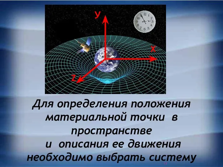 Для определения положения материальной точки в пространстве и описания ее движения