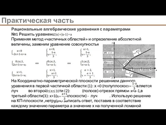 Практическая часть №1 Решить уравнение Применяя метод «частичных областей» и определение