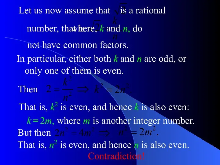 Let us now assume that is a rational That is, k2