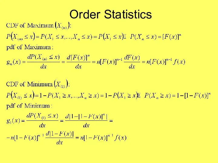 Order Statistics