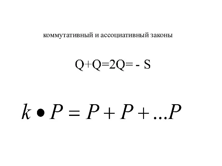 коммутативный и ассоциативный законы