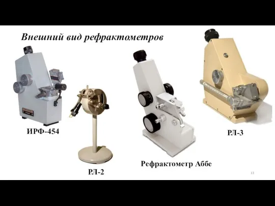 Внешний вид рефрактометров ИРФ-454 РЛ-2 РЛ-3 Рефрактометр Аббе