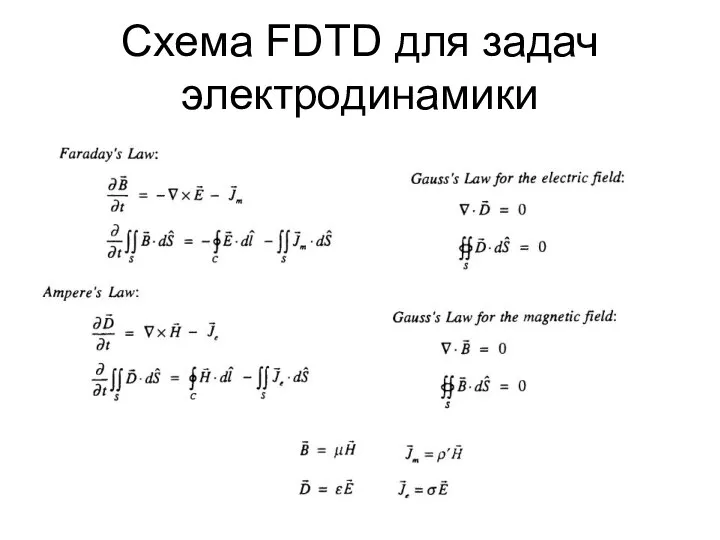 Схема FDTD для задач электродинамики