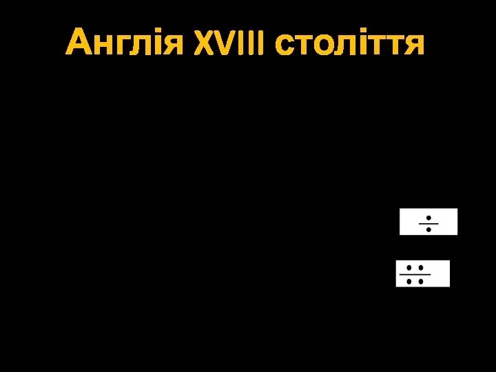 В англійських підручниках з’явилось позначення арифметичної і геометричної прогресій: Англія XVIII століття