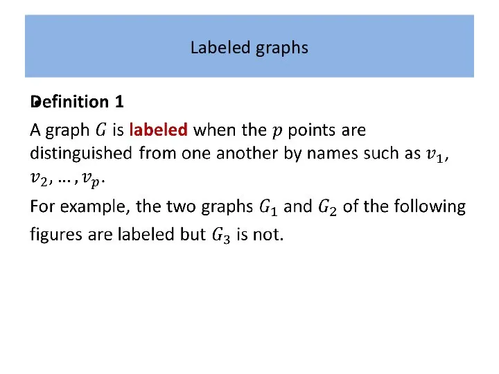 Labeled graphs