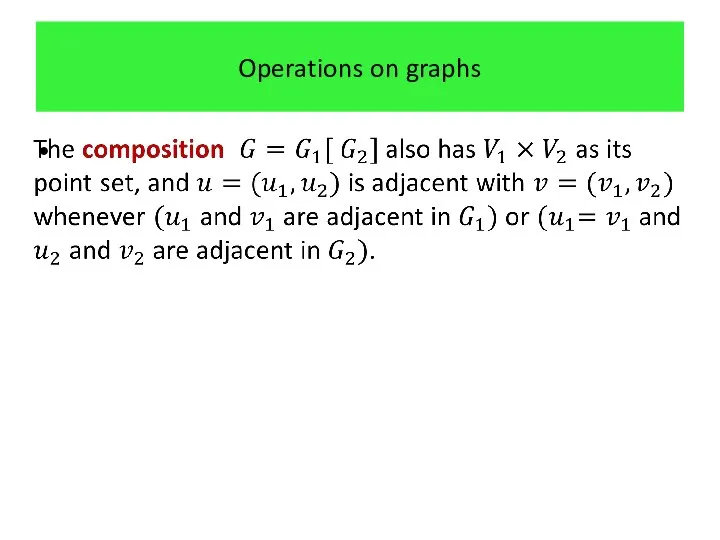 Operations on graphs