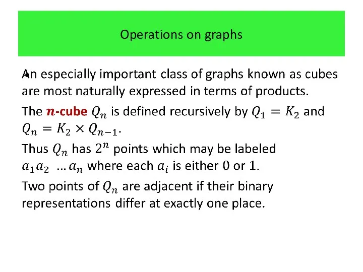 Operations on graphs