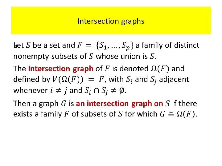 Intersection graphs