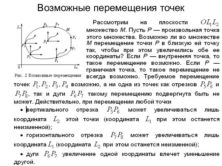 Возможные перемещения точек