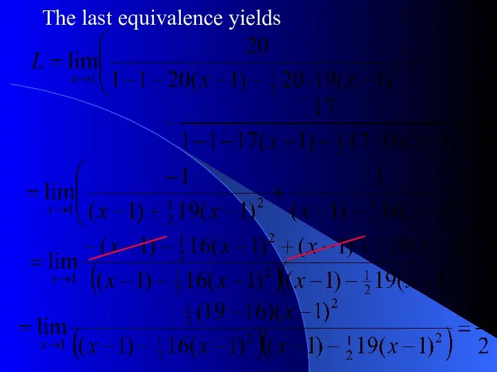 The last equivalence yields