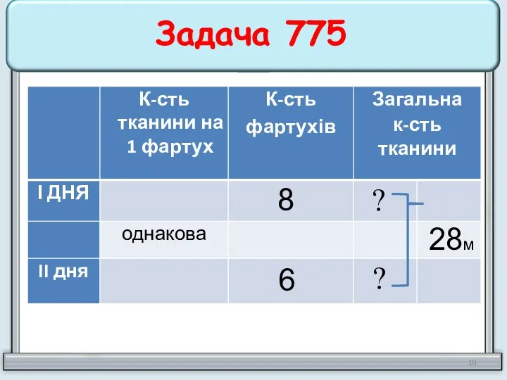 Задача 775 8 6 28м ? ?