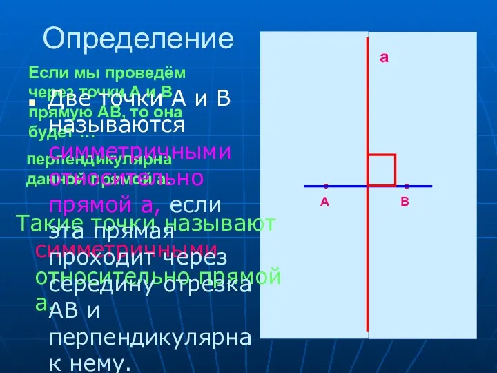 Если мы проведём через точки А и В прямую АВ, то