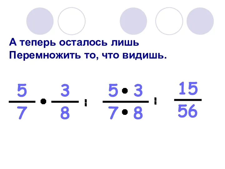 А теперь осталось лишь Перемножить то, что видишь.