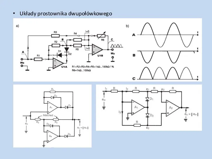 Układy prostownika dwupołówkowego