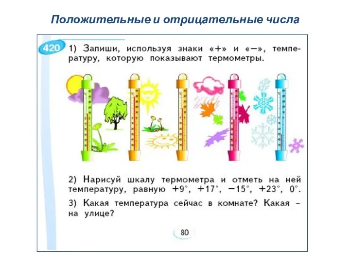 Положительные и отрицательные числа