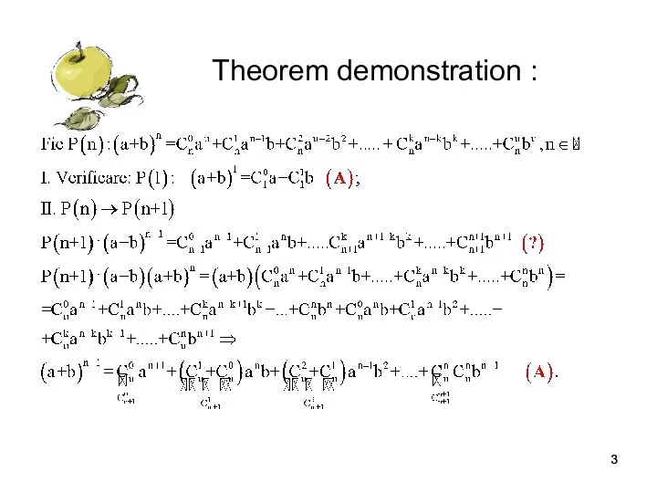 Theorem demonstration :