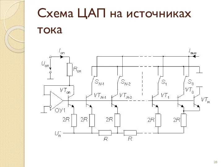 Схема ЦАП на источниках тока