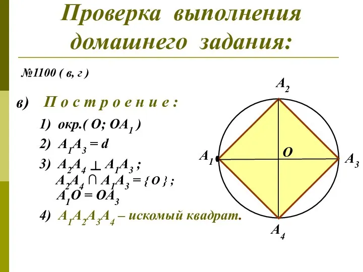 Проверка выполнения домашнего задания: №1100 ( в, г ) в) П