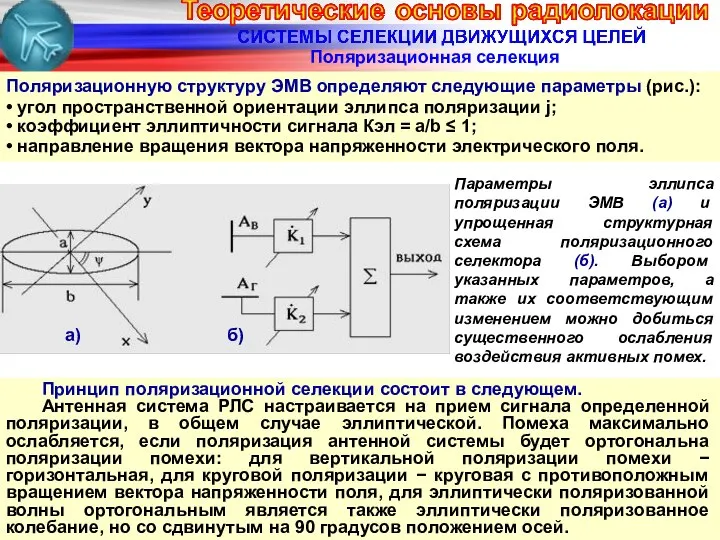 Поляризационную структуру ЭМВ определяют следующие параметры (рис.): • угол пространственной ориентации