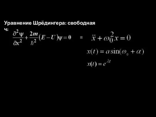 Уравнение Шрёдингера: свободная частица