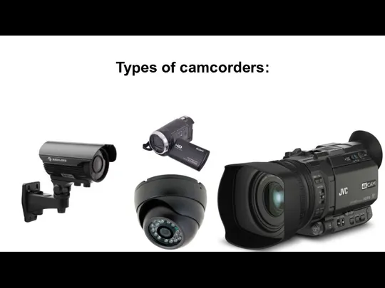 Types of camcorders: