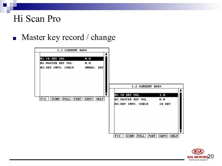 Hi Scan Pro Master key record / change