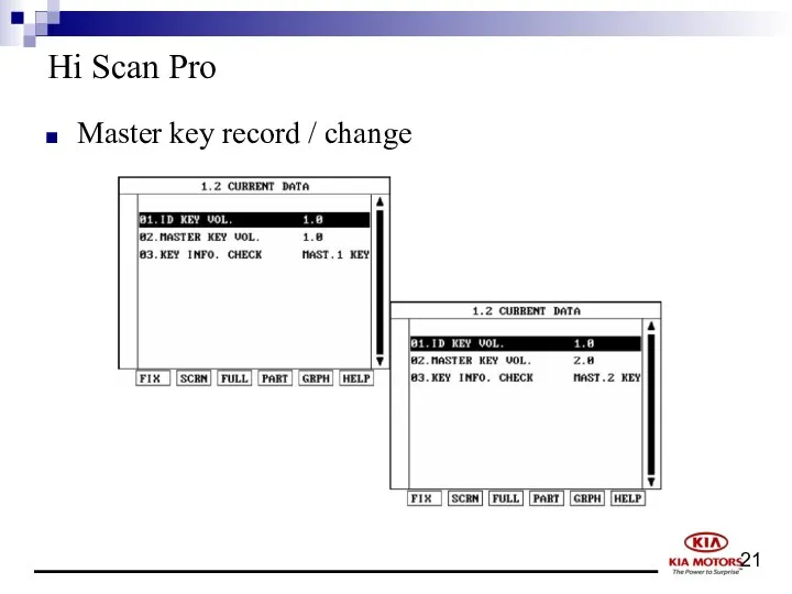 Hi Scan Pro Master key record / change