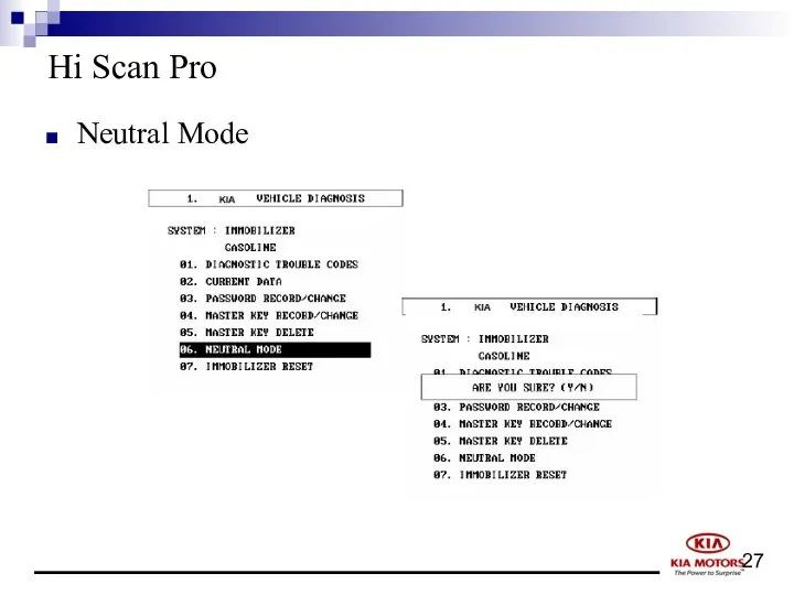 Hi Scan Pro Neutral Mode