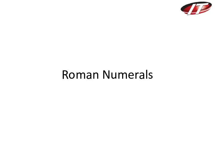 Roman Numerals