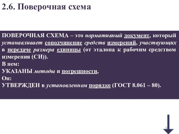 ПОВЕРОЧНАЯ СХЕМА – это нормативный документ, который устанавливает соподчинение средств измерений,