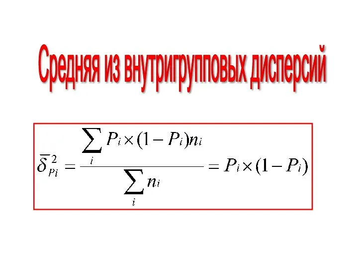 Средняя из внутригрупповых дисперсий