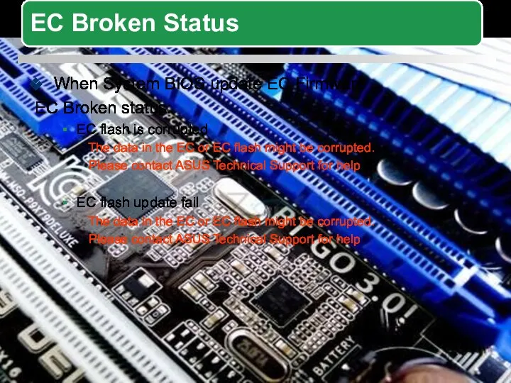 When System BIOS update EC Firmware EC Broken status: EC flash