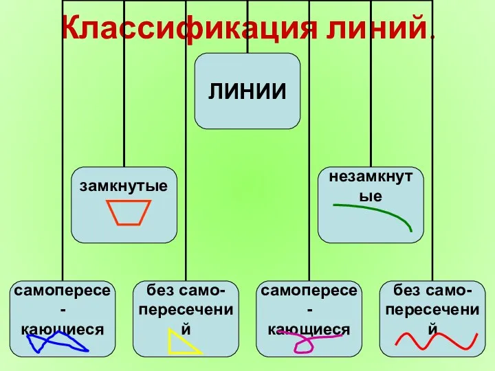 Классификация линий.