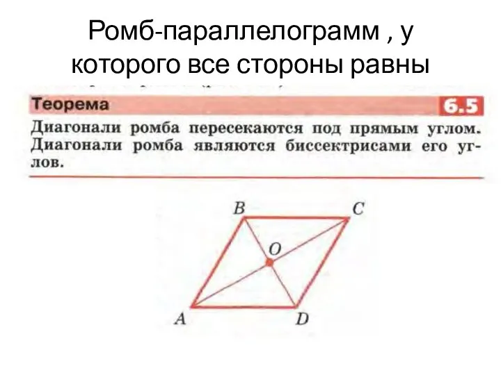 Ромб-параллелограмм , у которого все стороны равны