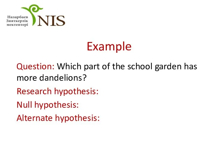 Example Question: Which part of the school garden has more dandelions?