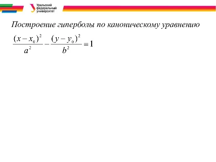 Построение гиперболы по каноническому уравнению .